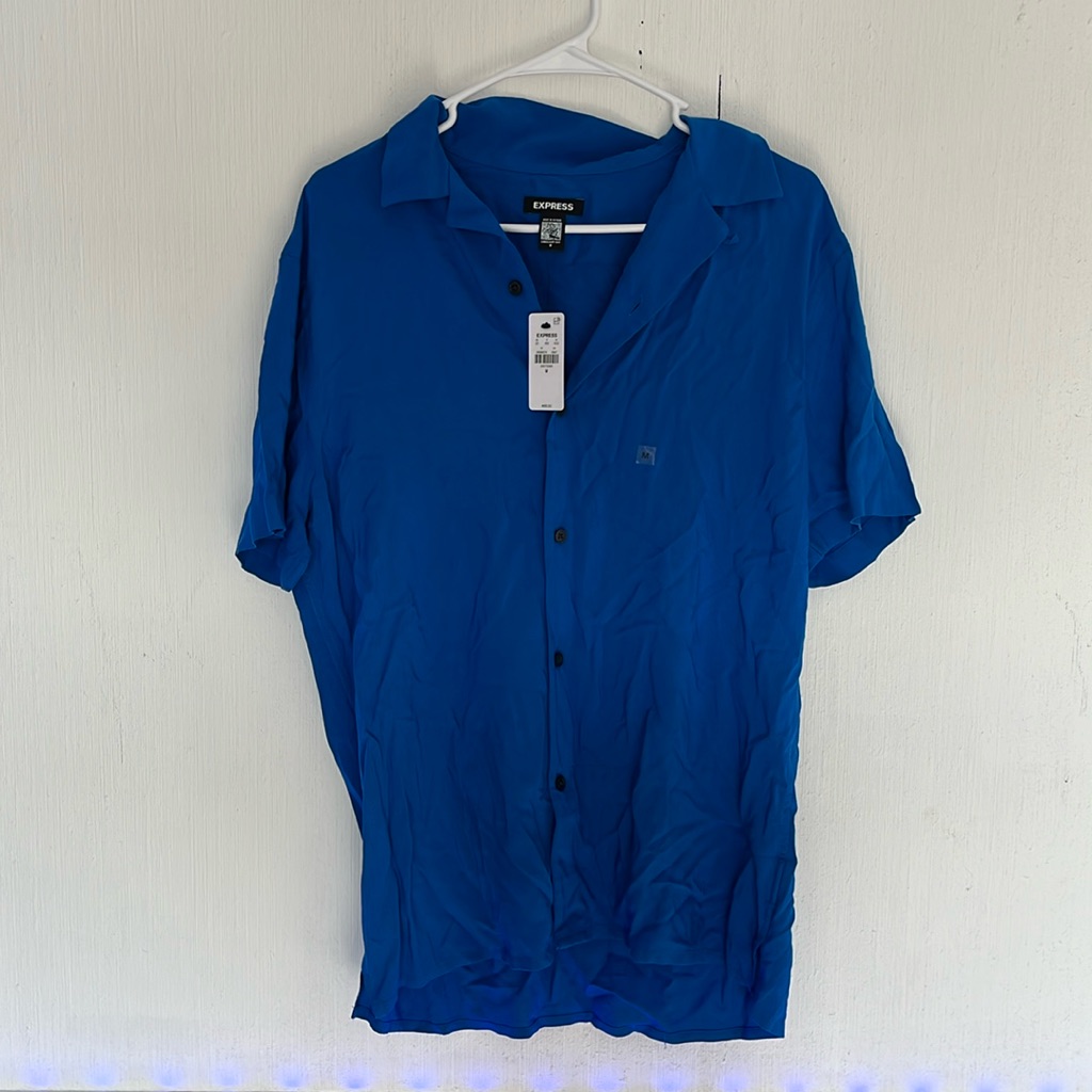 Blue Express Button Down